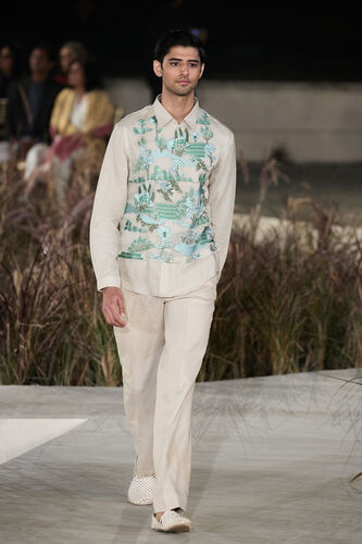 Calibos Embroidered Cord Jacket Set - Natural, Natural, image 1